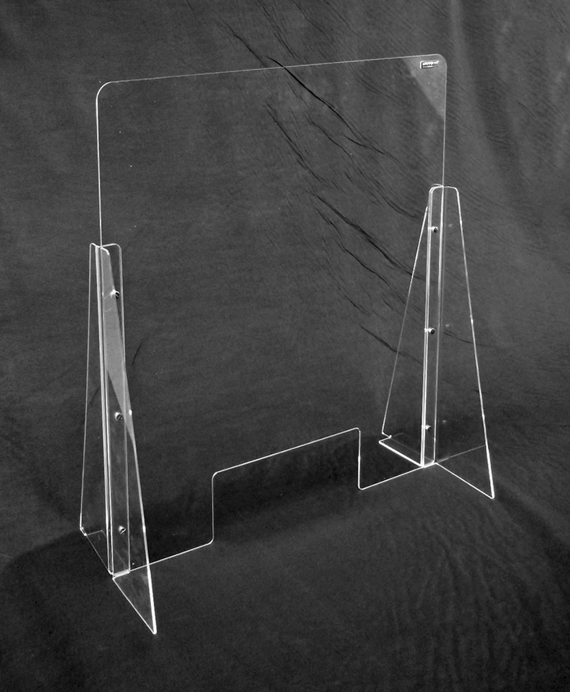 parafito di protezione in plexiglass trasparente per virus